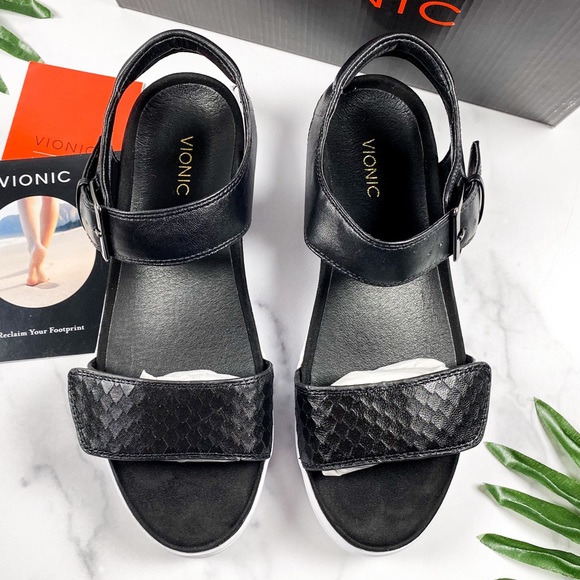 NIB Vionic Orthotic Effie Platform Sandal 9 - Picture 2 of 11